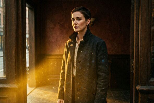 A person standing in a doorway illuminated by golden light, symbolizing identity expansion and creative awakening.