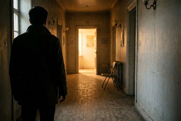 A person is standing in a dark corridor with golden light shining from a distant doorway, symbolizing hesitation, identity, and the cost of waiting.